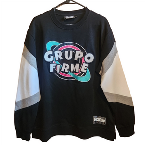 Men's Grupo Firme Embroidered Sweater Sweatshirt MUSICVIP Black Large Like New!